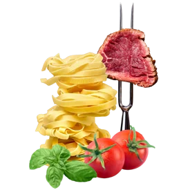 Carne, pasta e verdura